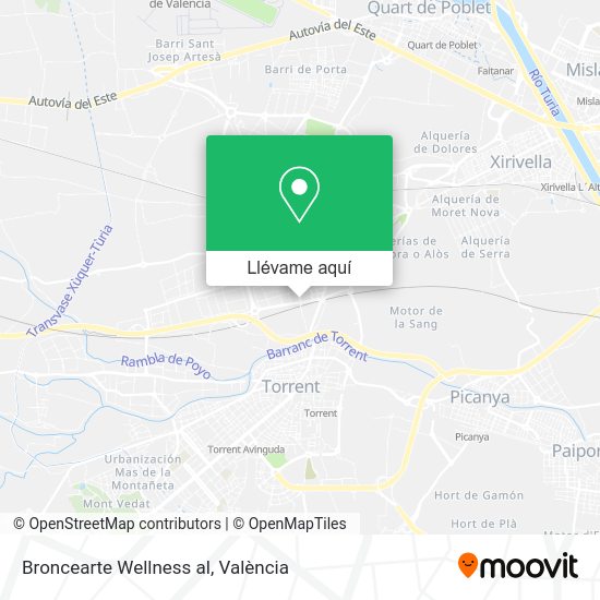 Mapa Broncearte Wellness al