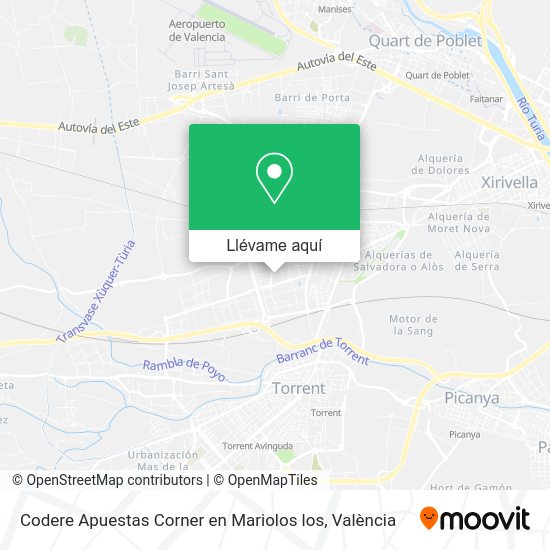 Mapa Codere Apuestas Corner en Mariolos los