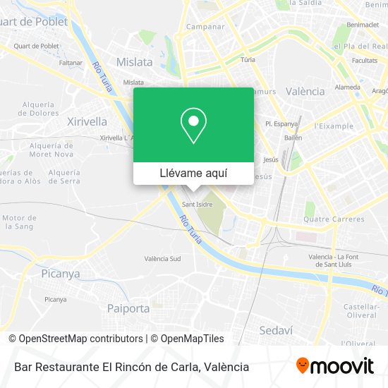 Mapa Bar Restaurante El Rincón de Carla