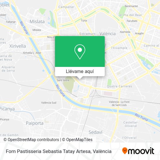 Mapa Forn Pastisseria Sebastia Tatay Artesa