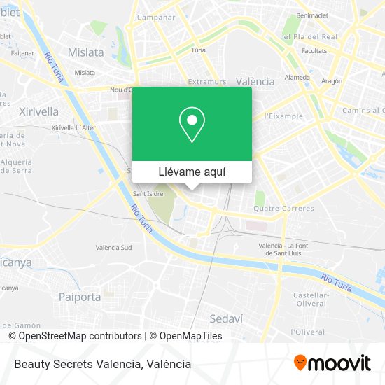 Mapa Beauty Secrets Valencia