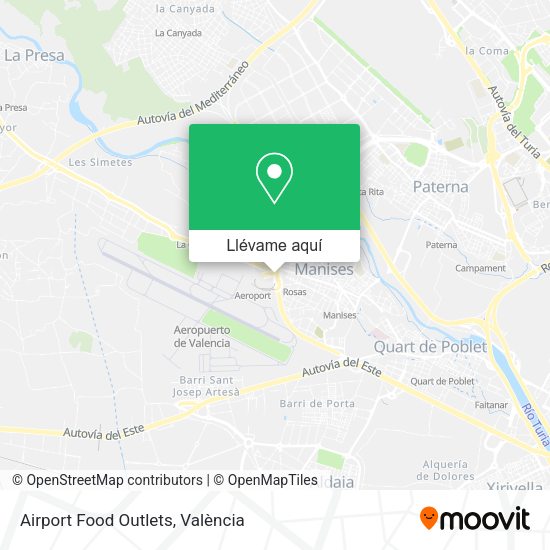 Mapa Airport Food Outlets