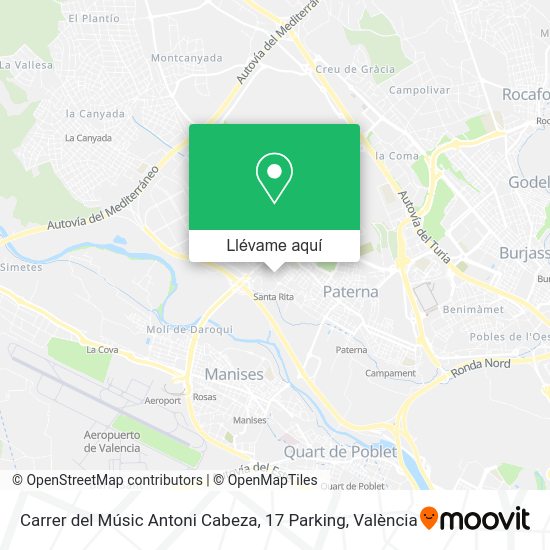 Mapa Carrer del Músic Antoni Cabeza, 17 Parking