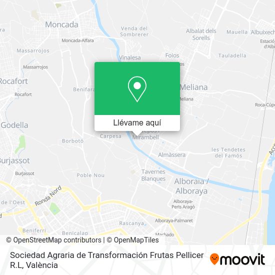 Mapa Sociedad Agraria de Transformación Frutas Pellicer R.L