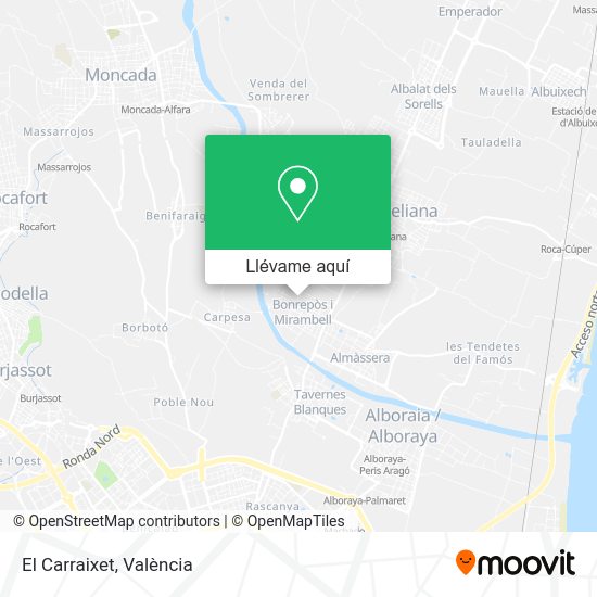 Mapa El Carraixet