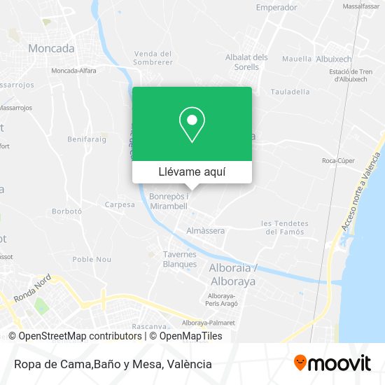Mapa Ropa de Cama,Baño y Mesa