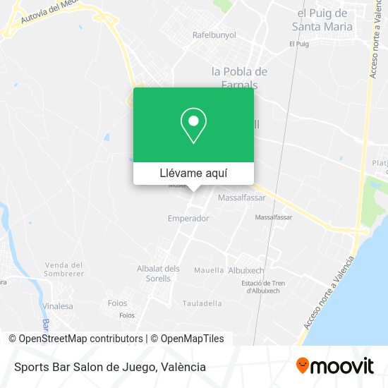 Mapa Sports Bar Salon de Juego
