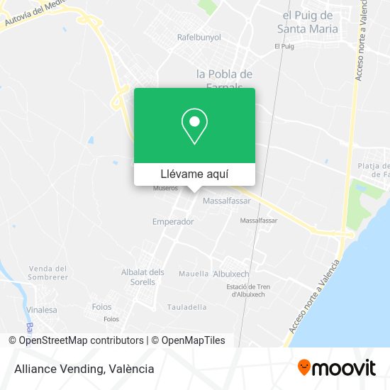 Mapa Alliance Vending