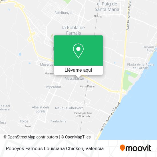 Mapa Popeyes Famous Louisiana Chicken