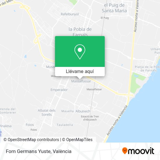 Mapa Forn Germans Yuste