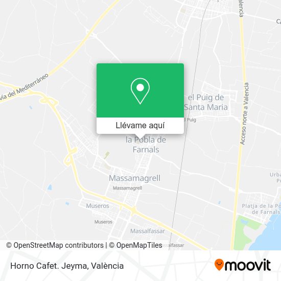 Mapa Horno Cafet. Jeyma
