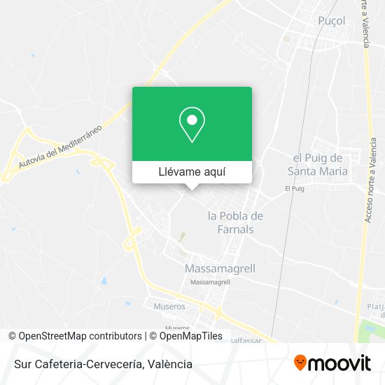 Mapa Sur Cafeteria-Cervecería