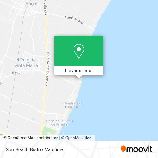 Mapa Sun Beach Bistro