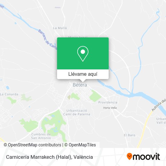 Mapa Carnicería Marrakech (Halal)