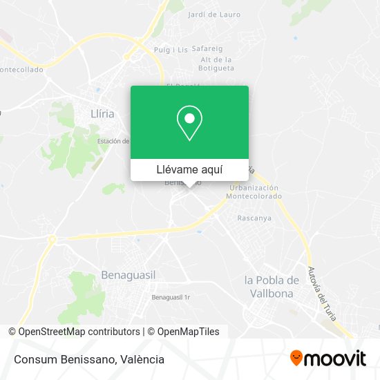 Mapa Consum Benissano