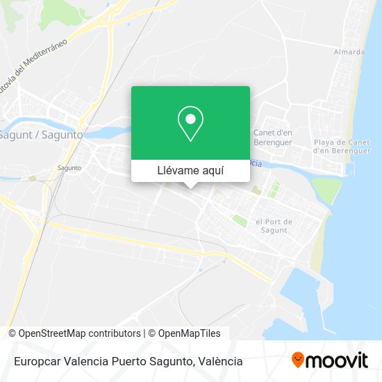 Mapa Europcar Valencia Puerto Sagunto