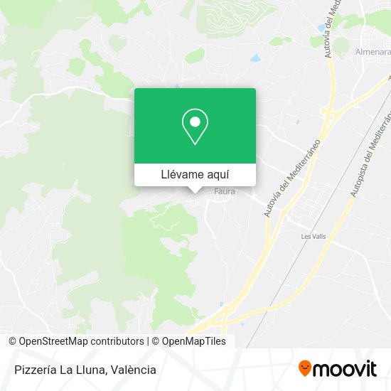 Mapa Pizzería La Lluna