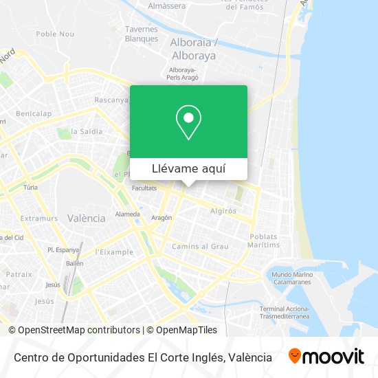 Mapa Centro de Oportunidades El Corte Inglés