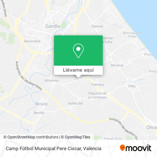 Mapa Camp Fútbol Municipal Pere Ciscar