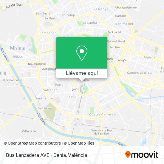 Mapa Bus Lanzadera AVE - Denia