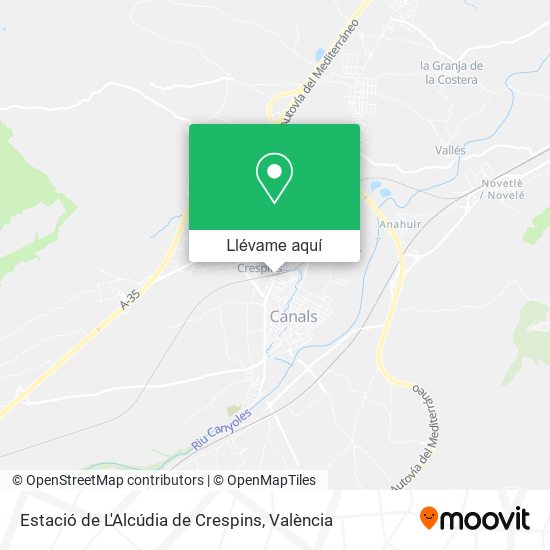 Mapa Estació de L'Alcúdia de Crespins