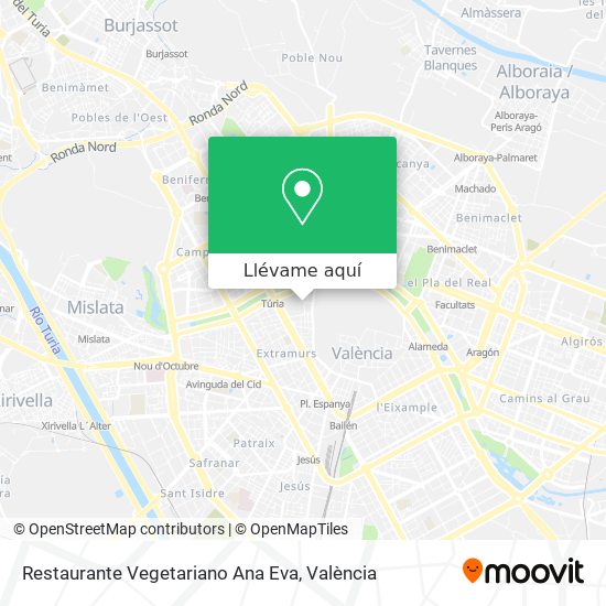 Mapa Restaurante Vegetariano Ana Eva