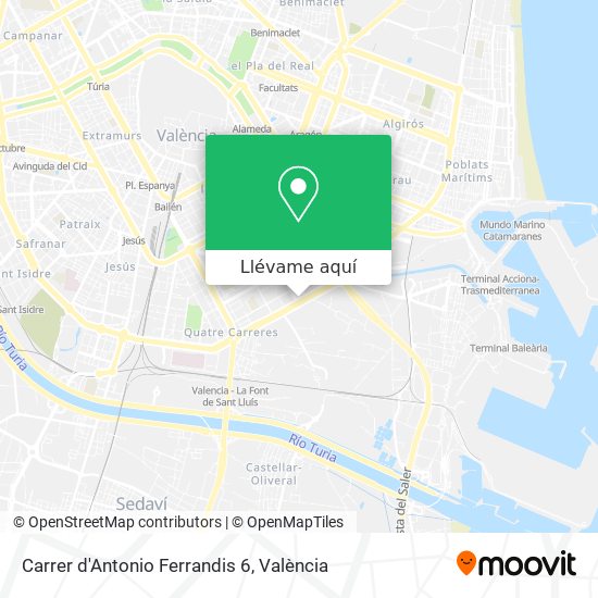 Mapa Carrer d'Antonio Ferrandis 6