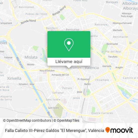 Mapa Falla Calixto III-Pérez Galdós "El Merengue"