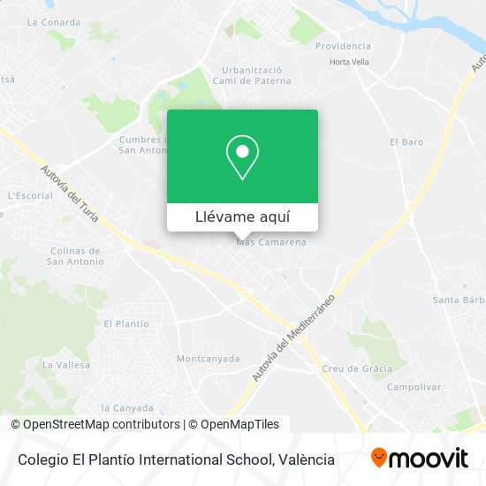 Mapa Colegio El Plantío International School