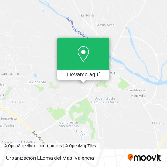 Mapa Urbanizacion LLoma del Mas