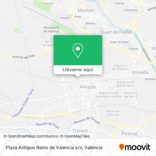 Mapa Plaza Antiguo Reino de Valencia s / n