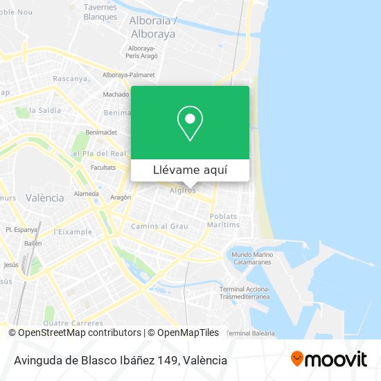 Mapa Avinguda de Blasco Ibáñez 149