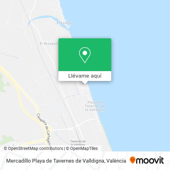 Mapa Mercadillo Playa de Tavernes de Valldigna