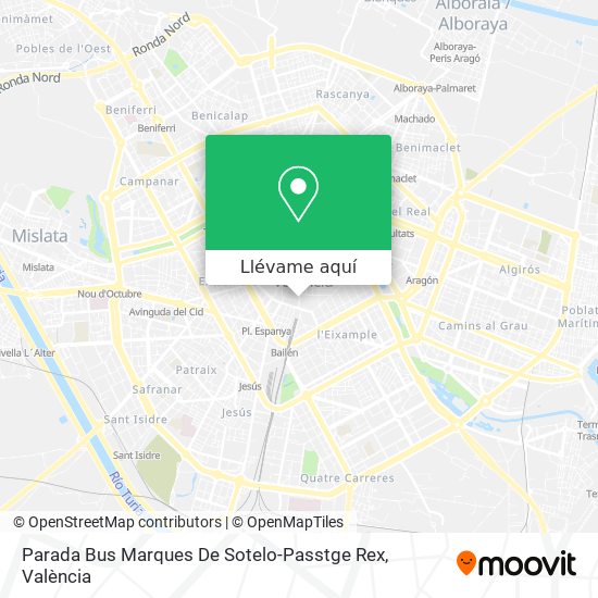 Mapa Parada Bus Marques De Sotelo-Passtge Rex
