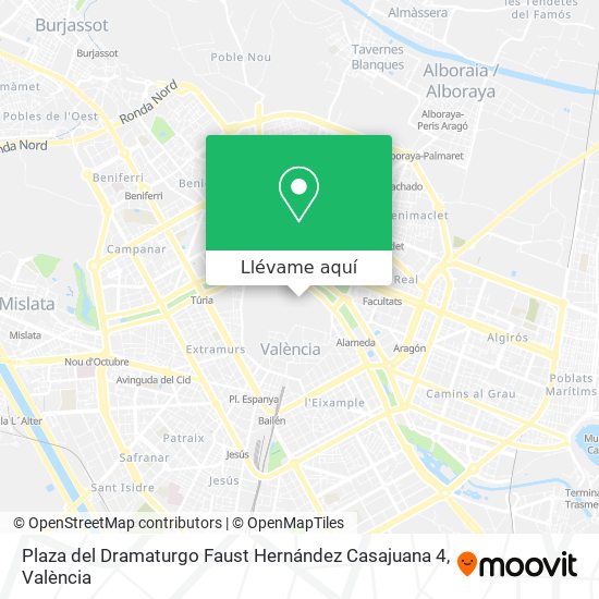 Mapa Plaza del Dramaturgo Faust Hernández Casajuana 4