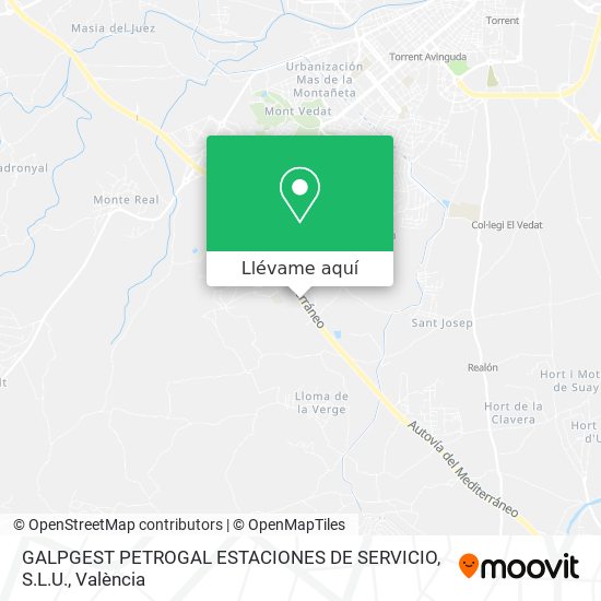Mapa GALPGEST PETROGAL ESTACIONES DE SERVICIO, S.L.U.