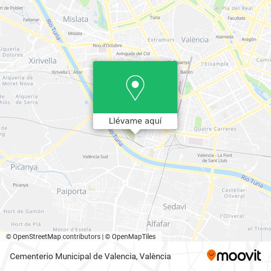 Mapa Cementerio Municipal de Valencia