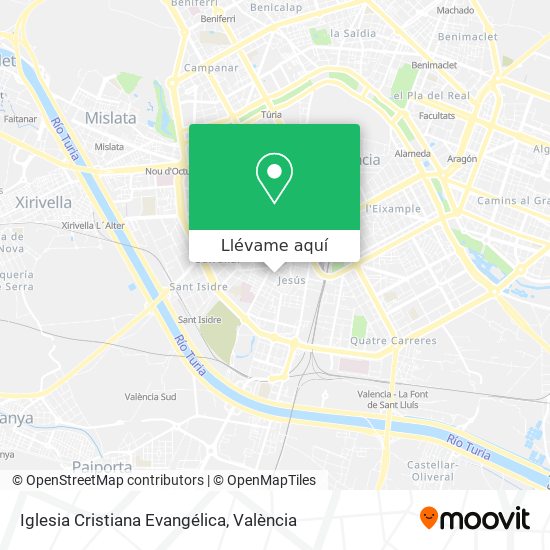 Cómo llegar a Iglesia Cristiana Evangélica en Valencia en Autobús,  Metrovalencia o Tren?