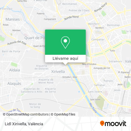 Mapa Lidl Xirivella