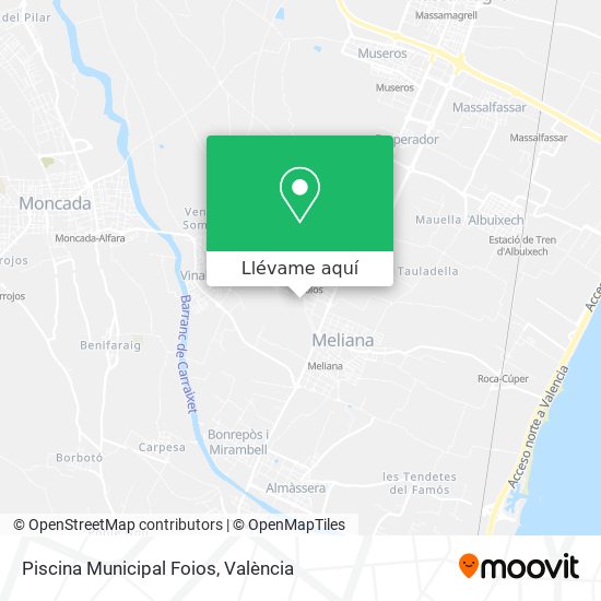 Mapa Piscina Municipal Foios