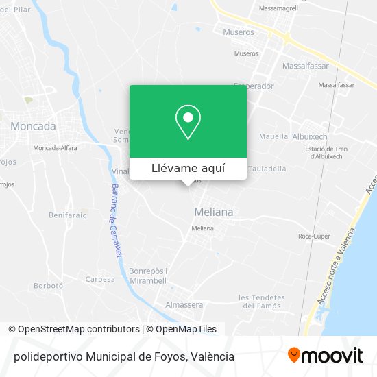 Mapa polideportivo Municipal de Foyos