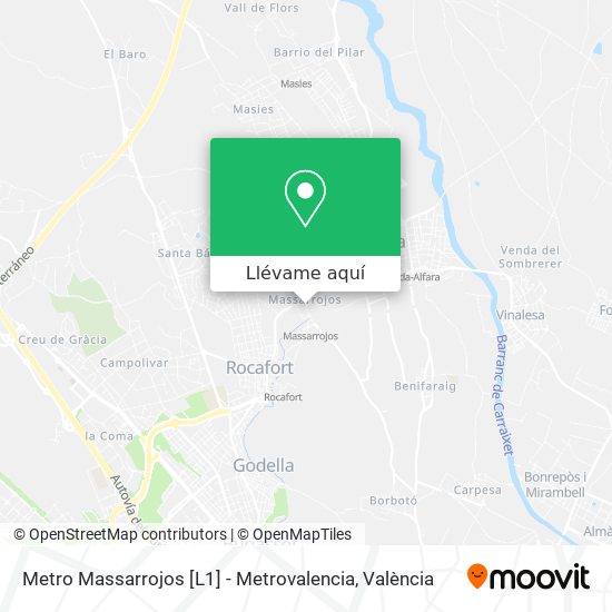 Mapa Metro Massarrojos [L1] - Metrovalencia