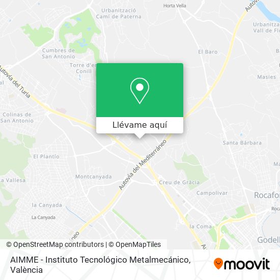 Mapa AIMME - Instituto Tecnológico Metalmecánico