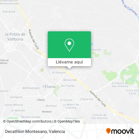 Mapa Decathlon Montesano