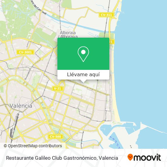 Mapa Restaurante Galileo Club Gastronómico