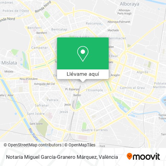 Mapa Notaría Miguel García-Granero Márquez