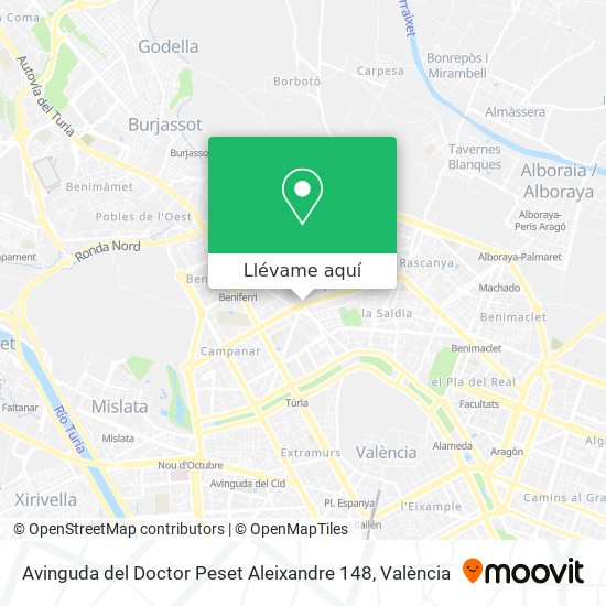 Mapa Avinguda del Doctor Peset Aleixandre 148