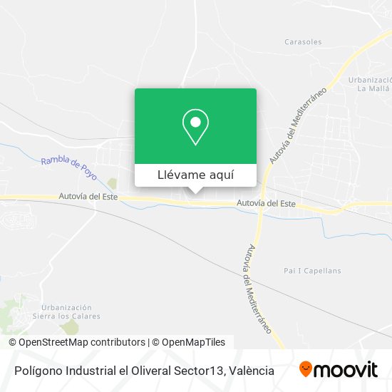 Mapa Polígono Industrial el Oliveral Sector13