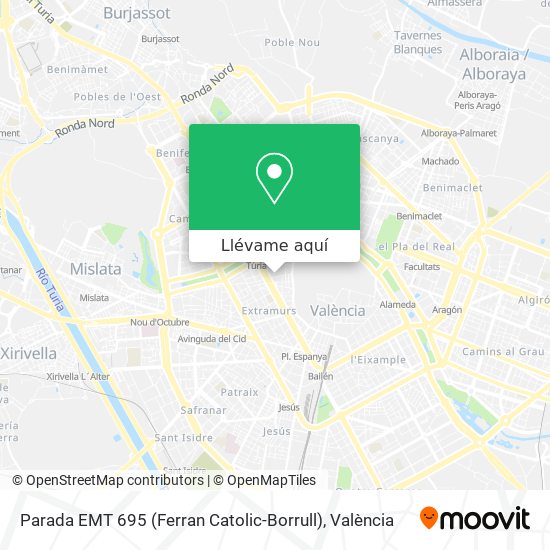 Mapa Parada EMT 695 (Ferran Catolic-Borrull)