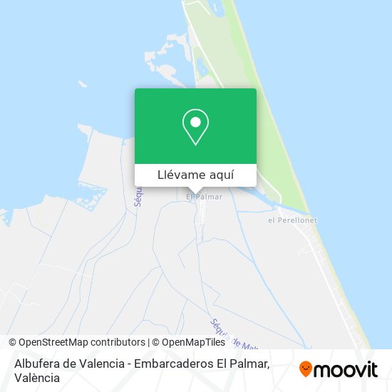 Mapa Albufera de Valencia - Embarcaderos El Palmar